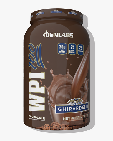 WPI100® chocolate protein powder made with Ghirardelli® - 2lbs